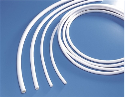 1/8 inch OD. x 1/16 inch ID. PTFE Teflon Tubing Natural Color Extreme - Temperature (.125" OD. x .062" ID.) 100 ft., 500 ft. roll .69Â¢ per ft.